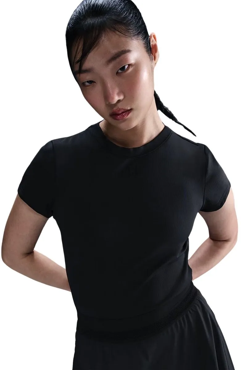 Nike Court Advantage Shirt Dames M - Lichtgroen/Geel