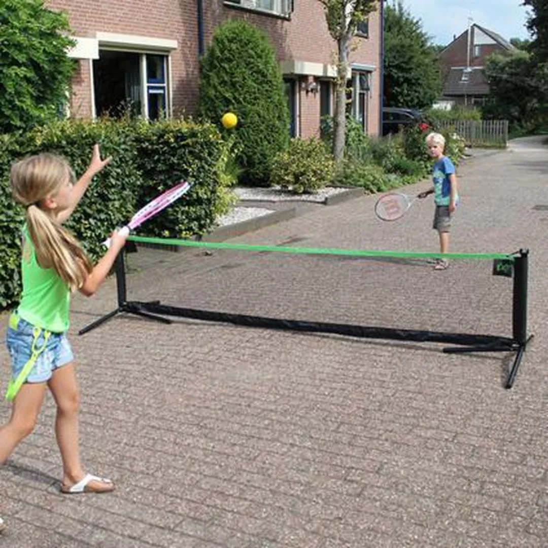 EXIT Toys Sportnet 155x300cm - Volleybal/Badminton/Tennis - Verstelbaar - Zwart