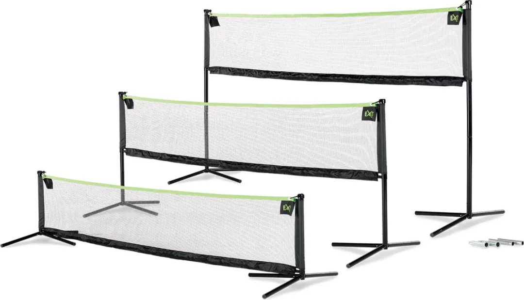 EXIT Toys Sportnet 155x300cm - Volleybal/Badminton/Tennis - Verstelbaar - Zwart