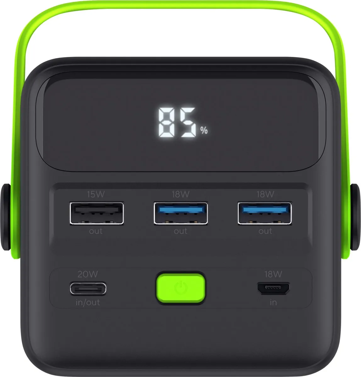 Trust Redoh XXL Powerbank 50.000mAh - 20W - 5x USB - Zwart