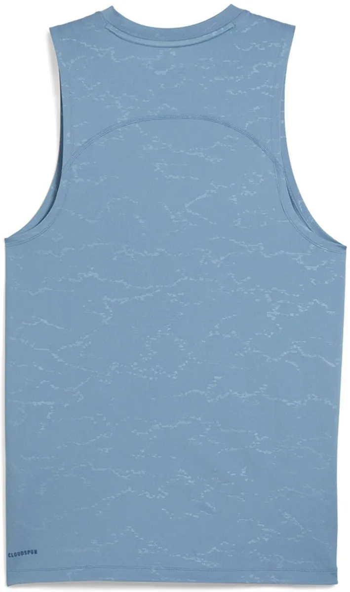 PUMA Cloudspun Emboss Mouwloos T-shirt - S - Cool Blue