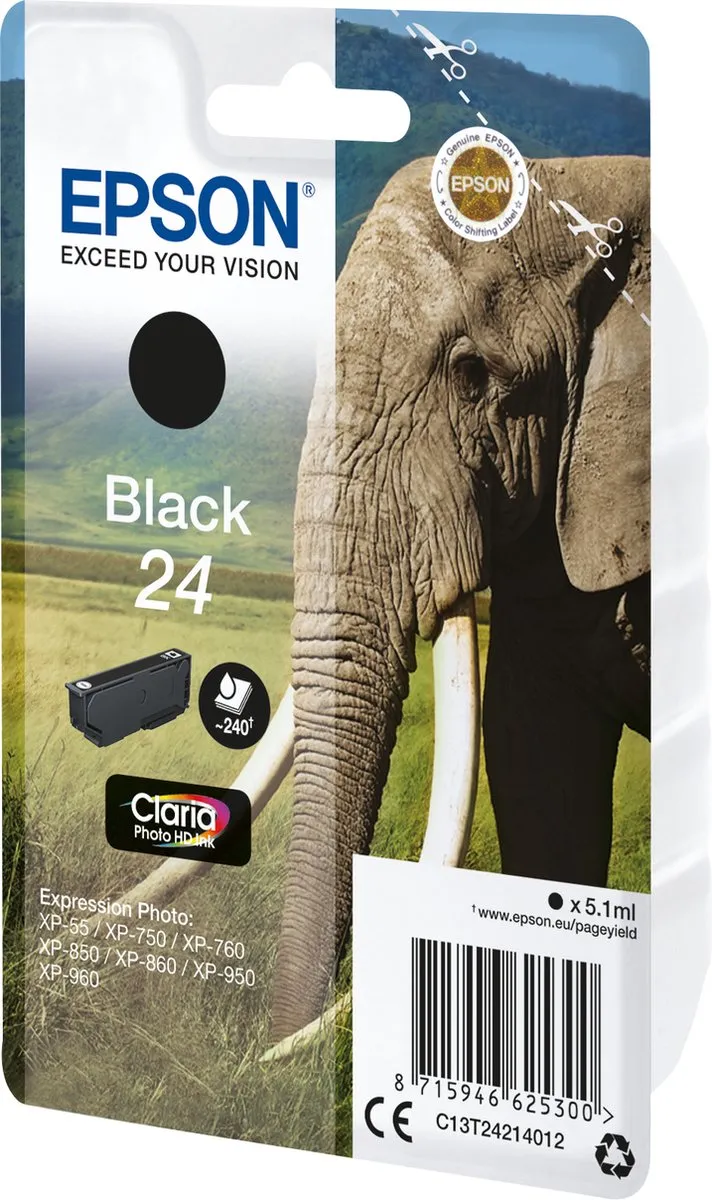Epson Claria Photo HD C13T24214022 Inktcartridge - Zwart