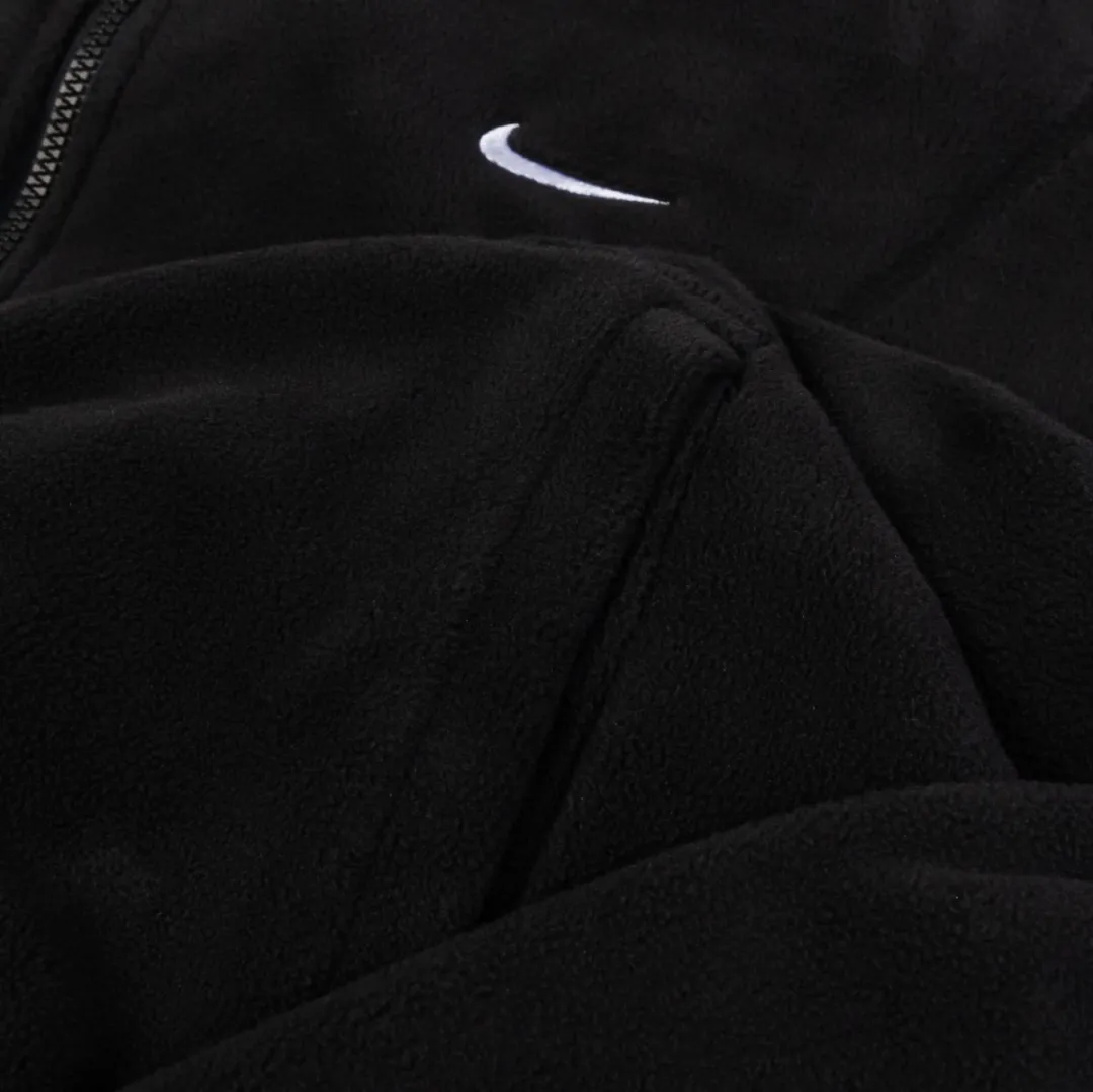 Nike Therma Fit Oversized Fleece Zip-Up Jacket L - Zwart/Wit