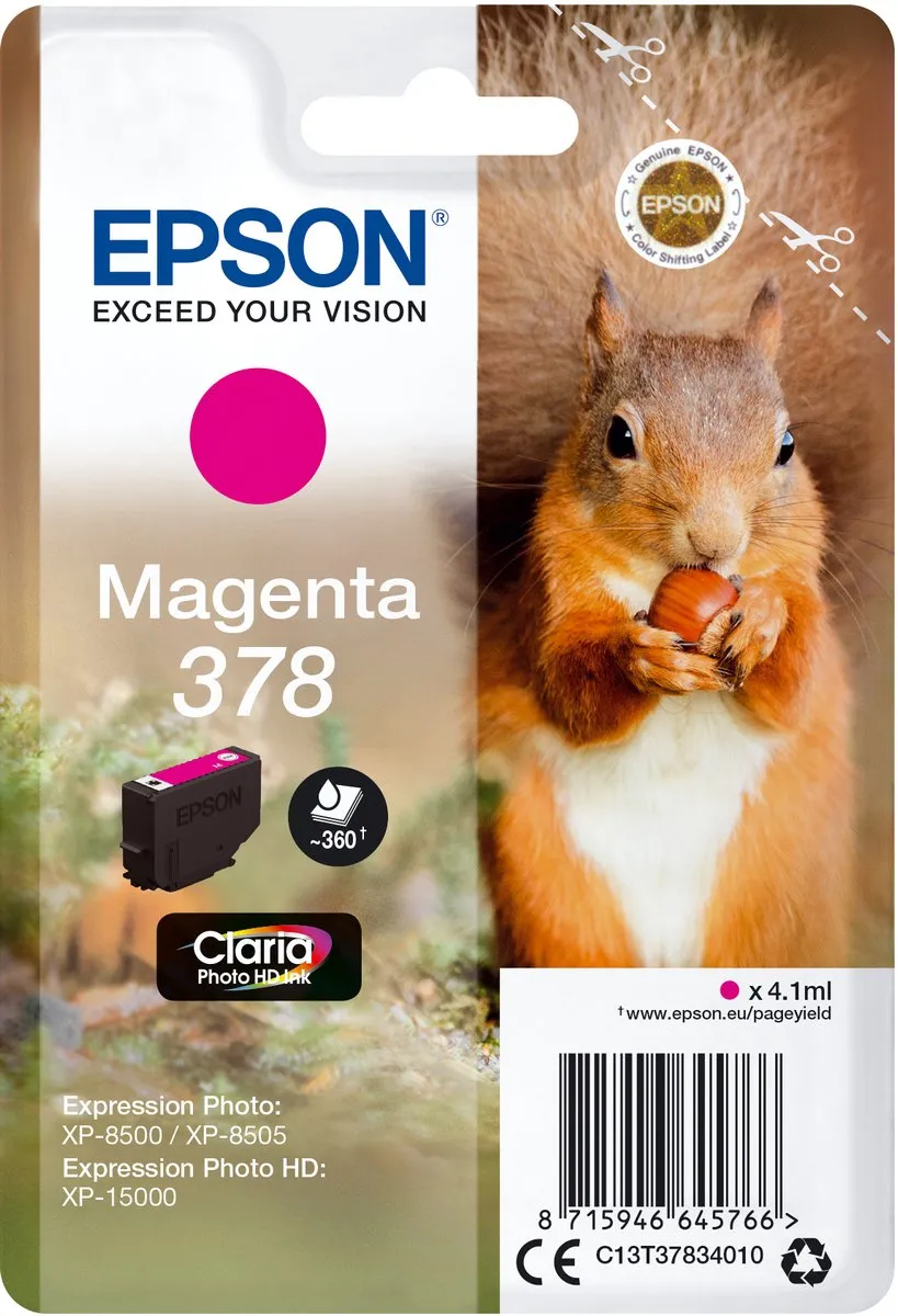 Epson 378 Magenta C13T37834010 Inktcartridge - 700 pagina's