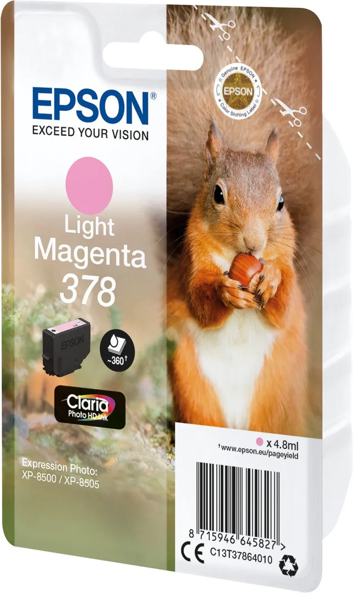 Epson 378 Magenta C13T37834010 Inktcartridge - 700 pagina's