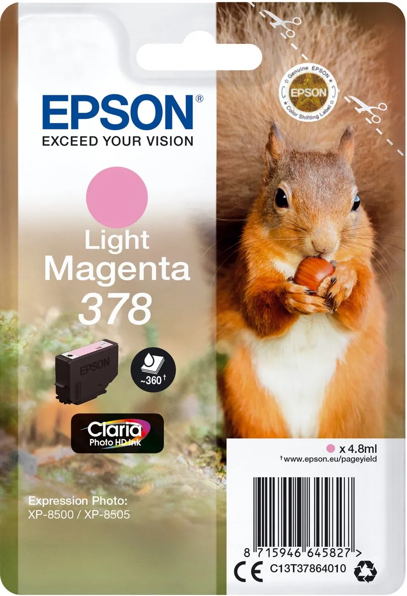 Epson 378 Magenta C13T37834010 Inktcartridge - 700 pagina's
