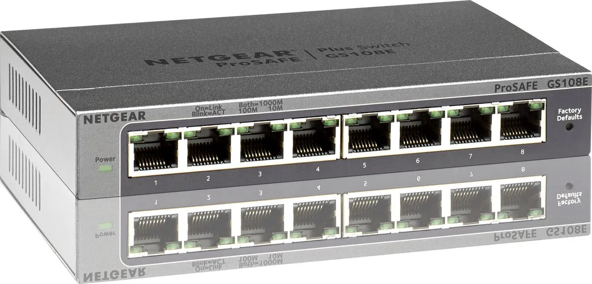Netgear ProSAFE GS108E Smart Managed Switch 8 Poorten - Grijs