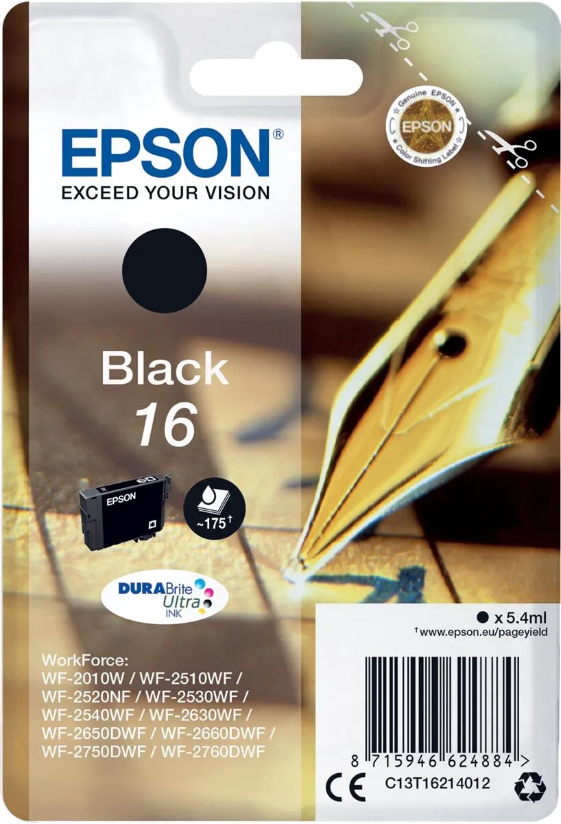Epson C13T16214012 Inktcartridge Zwart