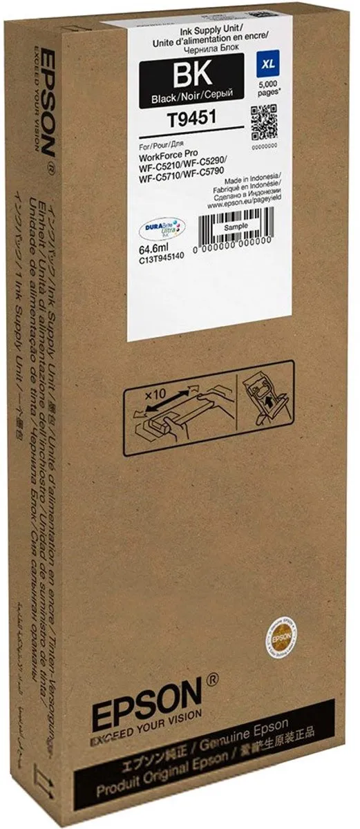 Epson C13T945140 Compatibele Inktcartridge - 5000ml - Zwart