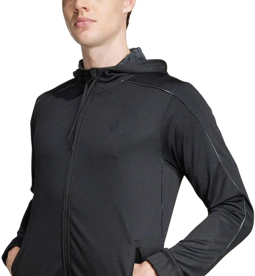 adidas Essentials Full Zip Trainingsjack M - Zwart
