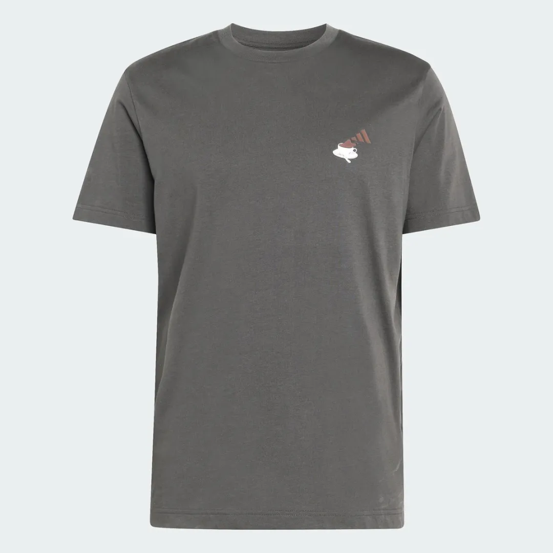 adidas COFFEE CAFE CHEESECAKE Graphic T-shirt - Heren M - Grijs