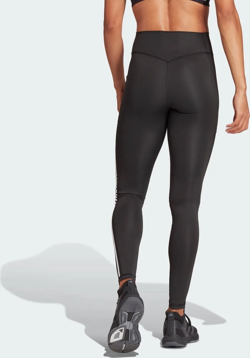 adidas Performance Optime 3-Stripes Lange Legging XS - Zwart