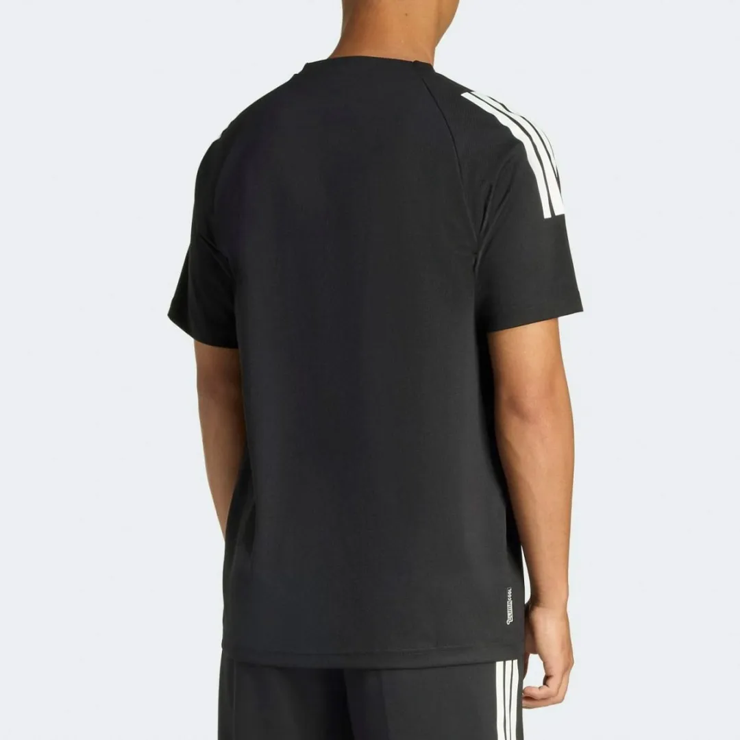 Adidas Sereno 3-Stripes Shirt Heren - L - Zwart/Wit