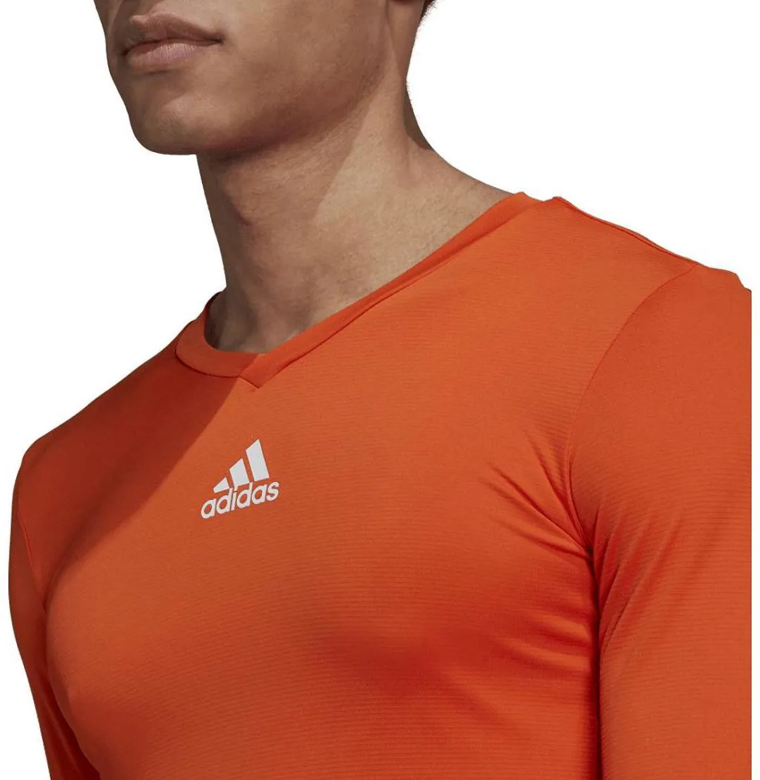 Adidas Base Tee GN7508 Lange Mouw Heren - XL - Oranje