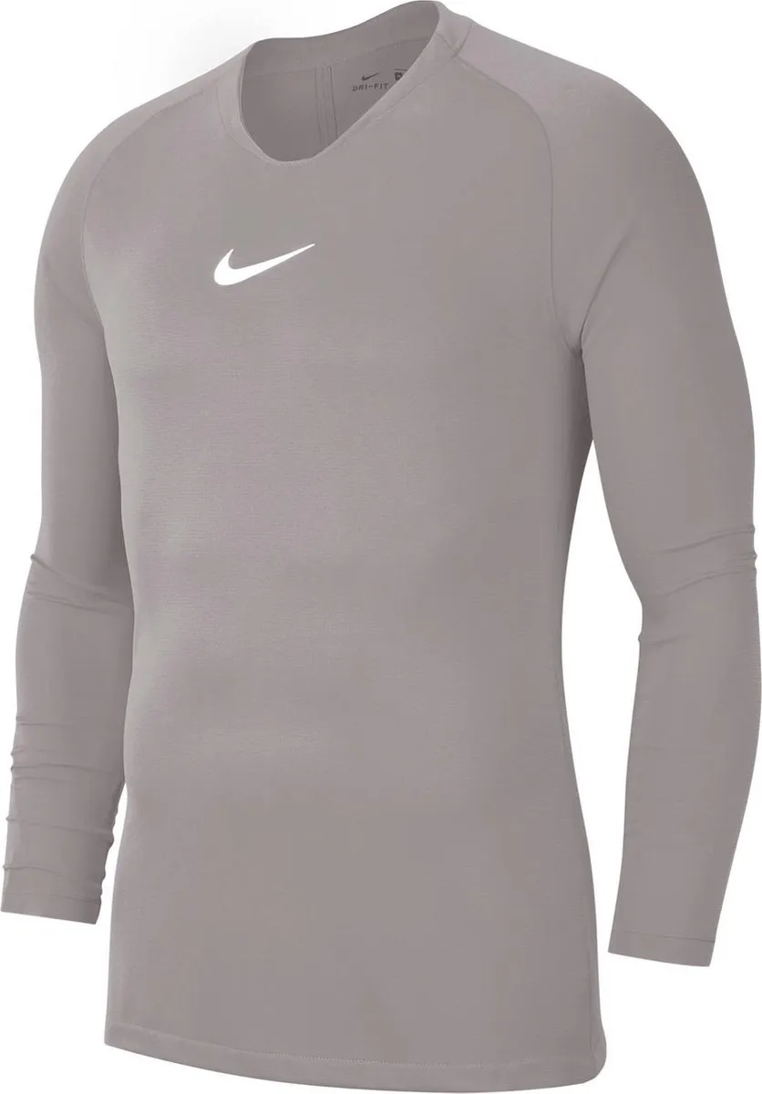 Nike Park First Layer Shirt Lange Mouw Kinderen 140 - Grijs