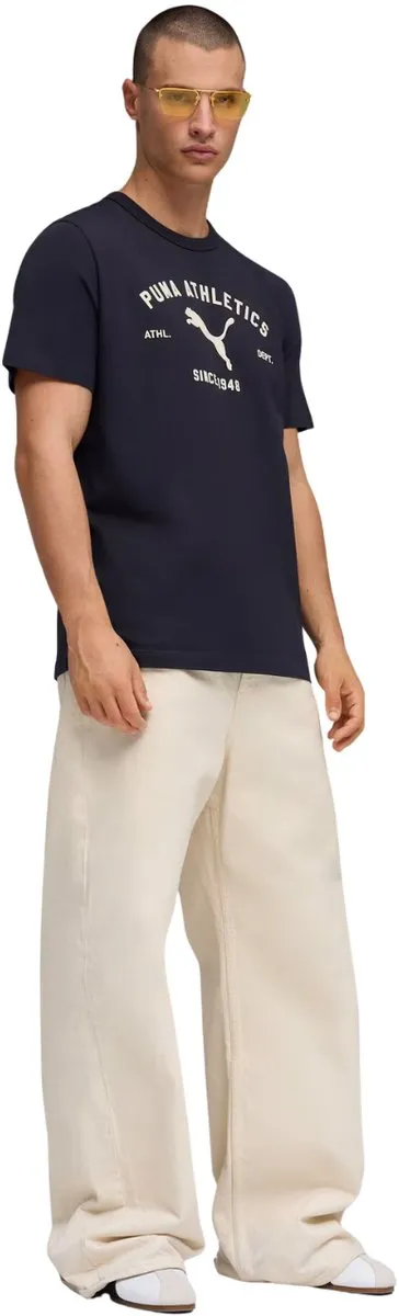 PUMA Heren Class Graphic Tee - Donkerblauw L - afbeelding 5 van 5