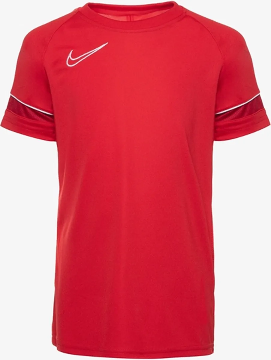 Nike Academy 21 Junior Sportshirt CW6103-657 - 146 - Rood/Donkerrood/Wit