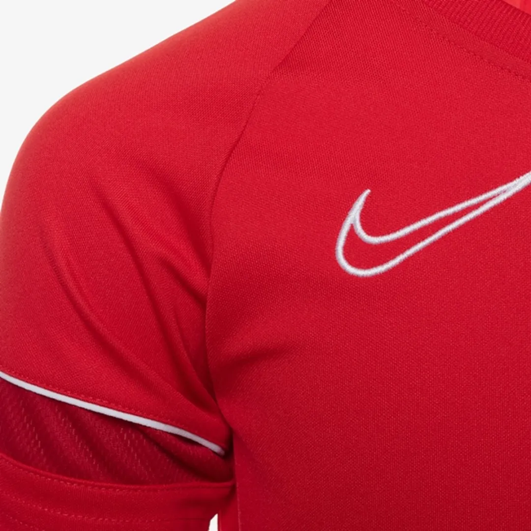 Nike Academy 21 Junior Sportshirt CW6103-657 - 146 - Rood/Donkerrood/Wit