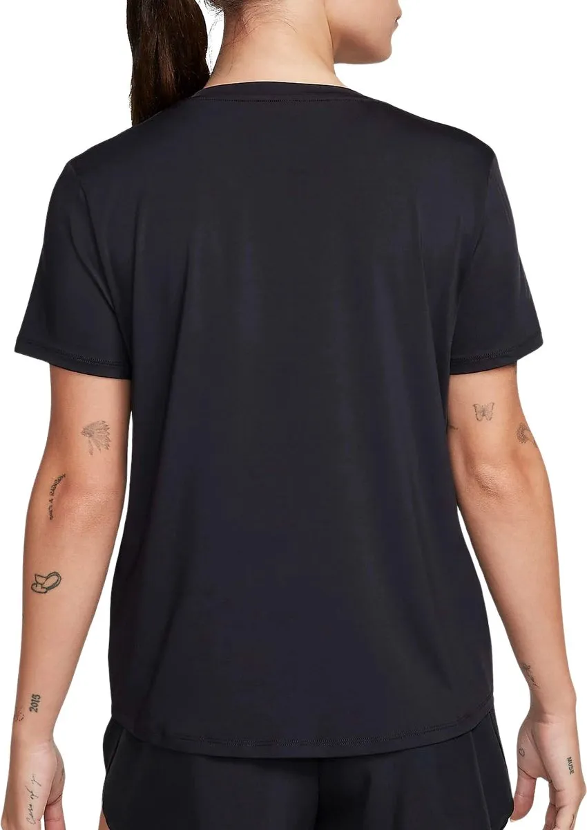 Nike W NK One Classic DF SS Top FN2798-010 - Zwart - Maat L