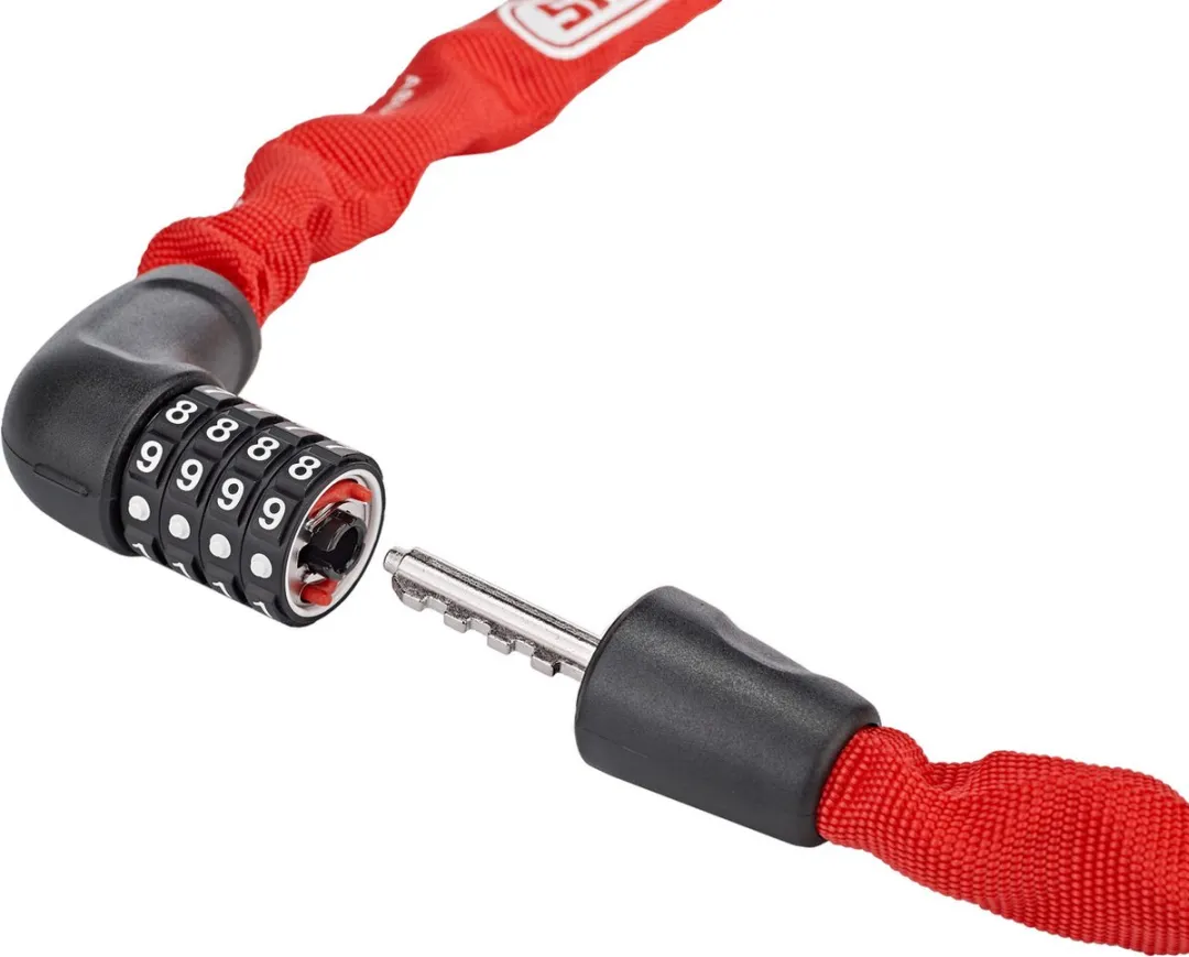 ABUS Steel-O-Chain 5805C/75 Kettingslot - 75cm - Rood