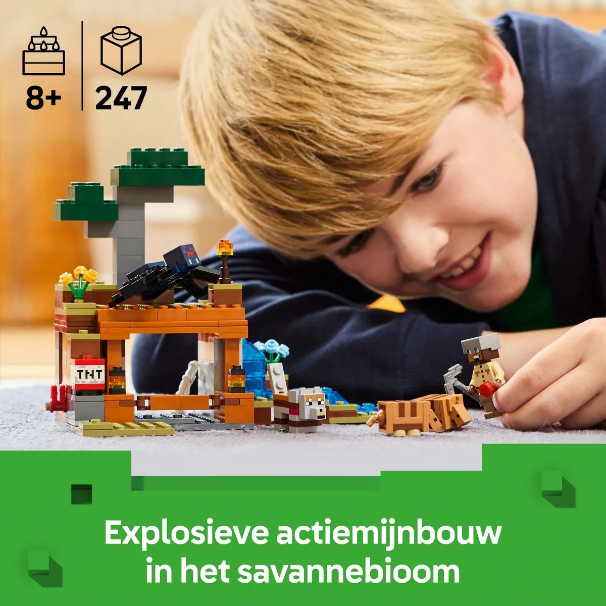 LEGO Minecraft Gordeldier bij de Mijn 21269 - 247 Stukken