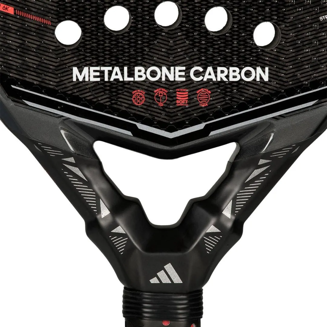 Adidas Metalbone Carbon 2026 Padelracket - Zwart/Rood