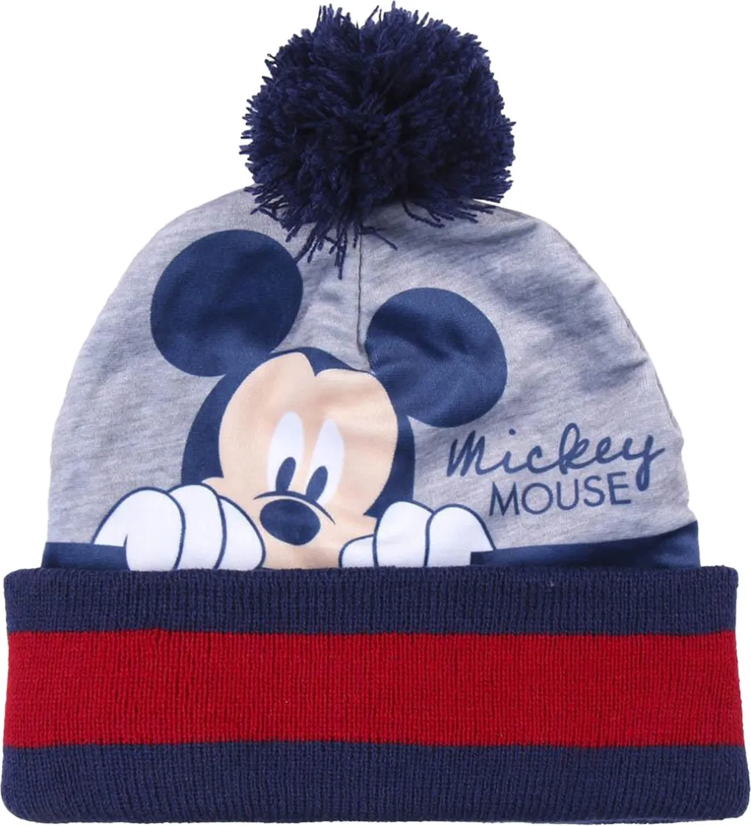 Disney Mickey Winterset - Muts, Nekwarmer & Handschoenen - Blauw/Grijs
