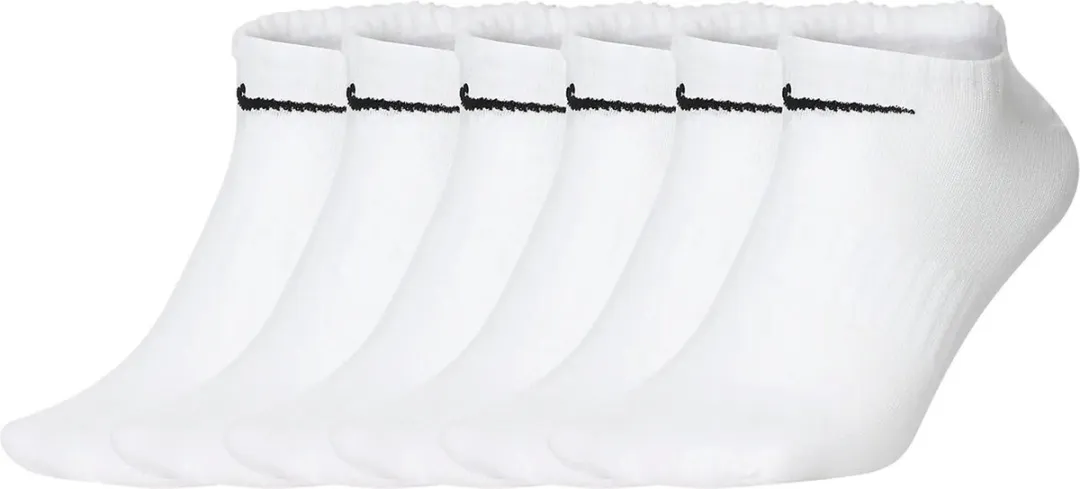 Nike Everyday No-Show Sokken SX7679-100 - 6 Stuks - Wit
