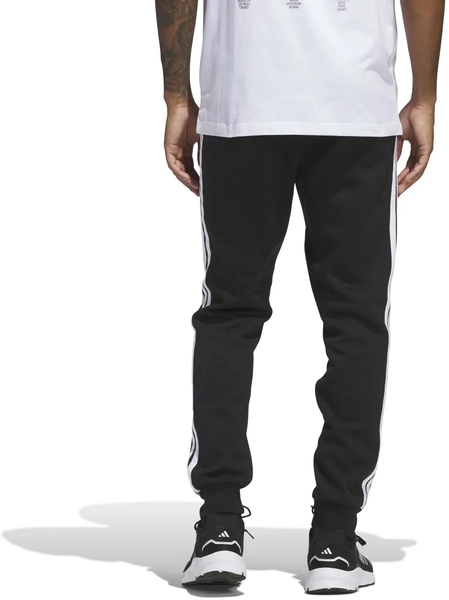 adidas M 3S FL TC PT Heren Joggingbroek - S - Zwart