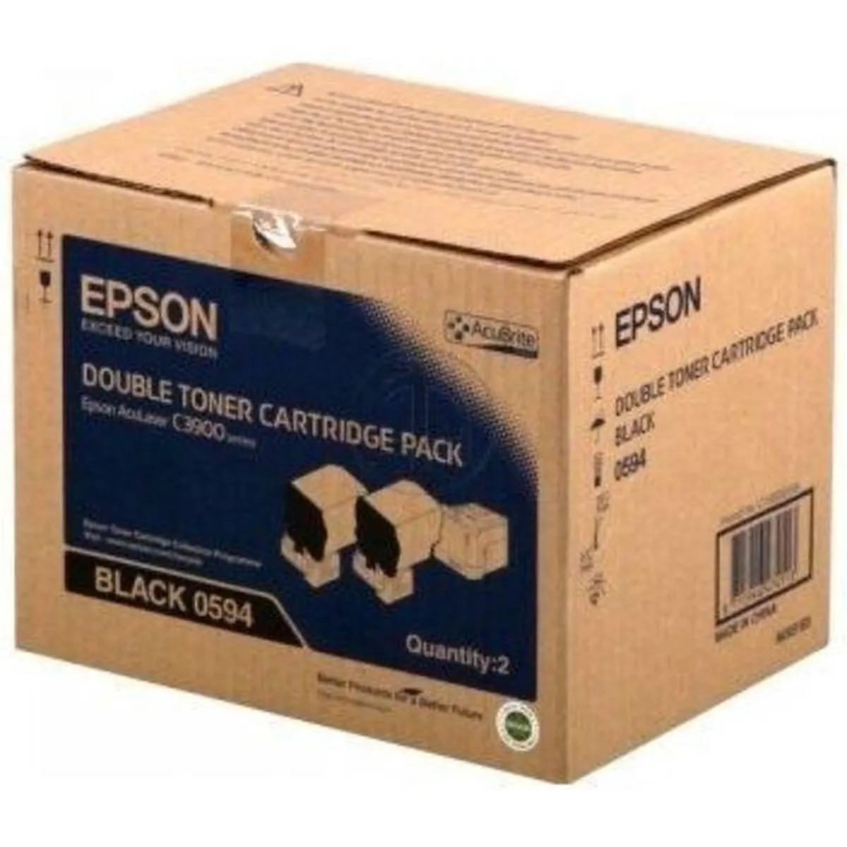 Epson S050594 Tonercartridge Zwart - 2 Stuks