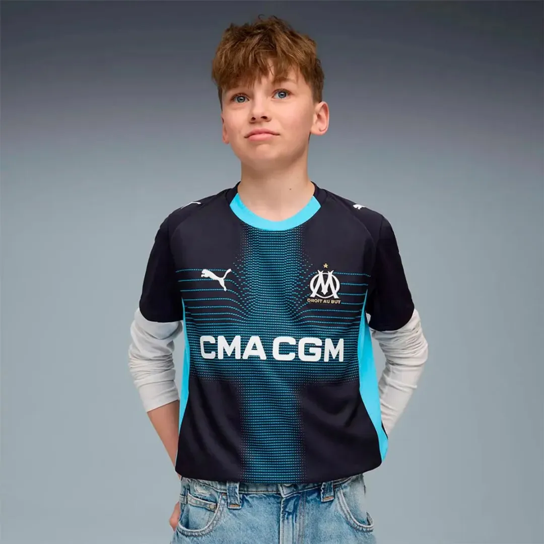 PUMA Olympique Marseille 25/26 Replica T-shirt Junior - Blauw 11-12 jaar