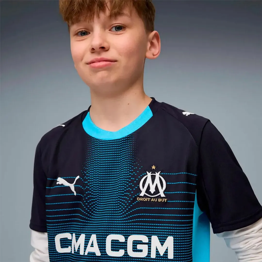 PUMA Olympique Marseille 25/26 Replica T-shirt Junior - Blauw 11-12 jaar