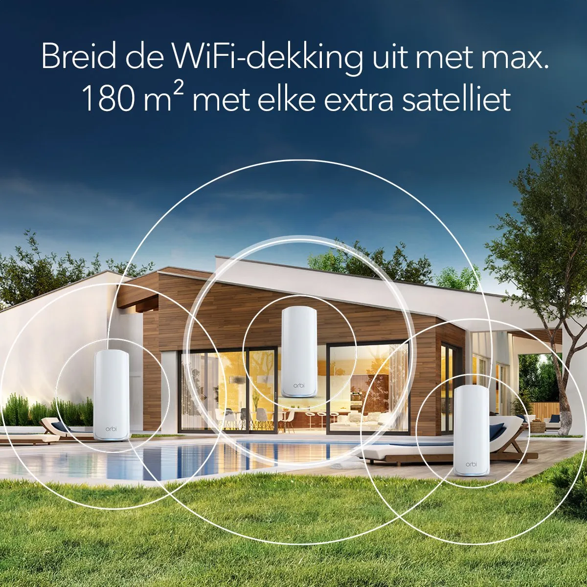 Netgear Orbi RBE770 Mesh WiFi 7 Satelliet - 11 Gbps