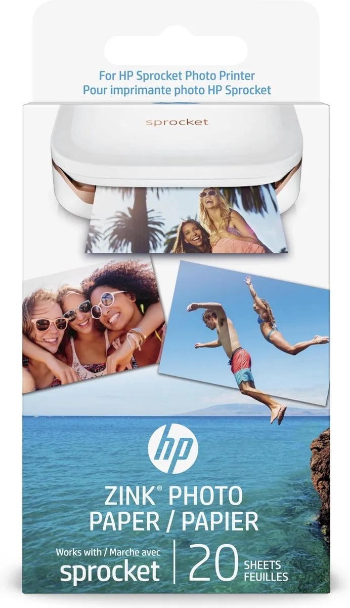 HP ZINK Paper HPIZ2X320 - 20 Stuks - 5x7,6cm