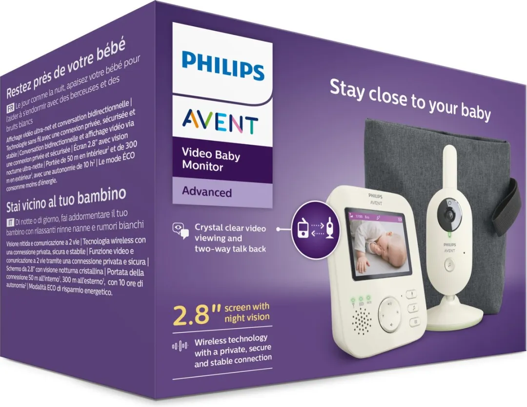 Philips Avent SCD882/26 Video Babyfoon - 2.8 inch - Wit
