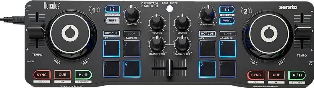 Hercules DJControl Starlight DJ Controller - Zwart