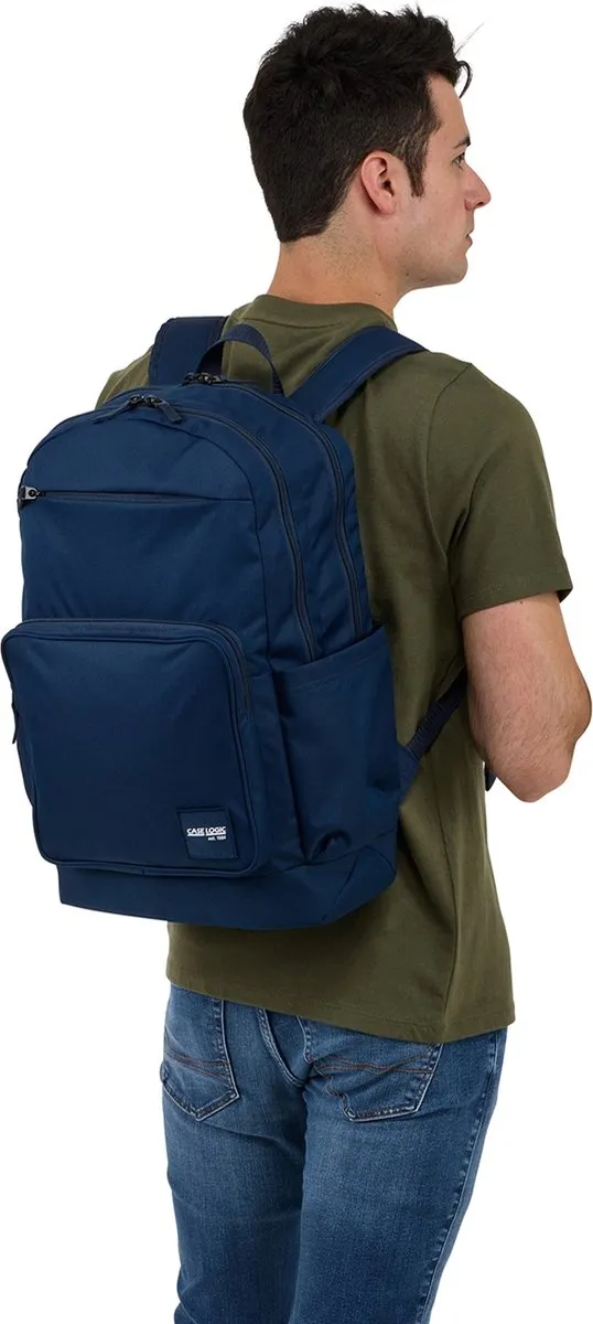 Case Logic Campus Query Rugzak 29L - 15 inch - 4 Vakken - Dress Blue - afbeelding 6 van 6