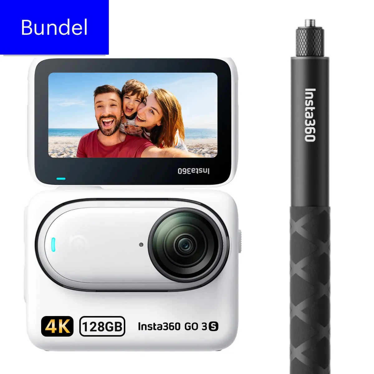 Insta360 GO 3S 4K Vlog Bundel 128GB - Wit - afbeelding 6 van 6