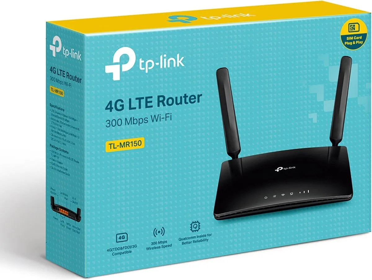 TP-Link TL-MR150 Draadloze Router 4G - Zwart