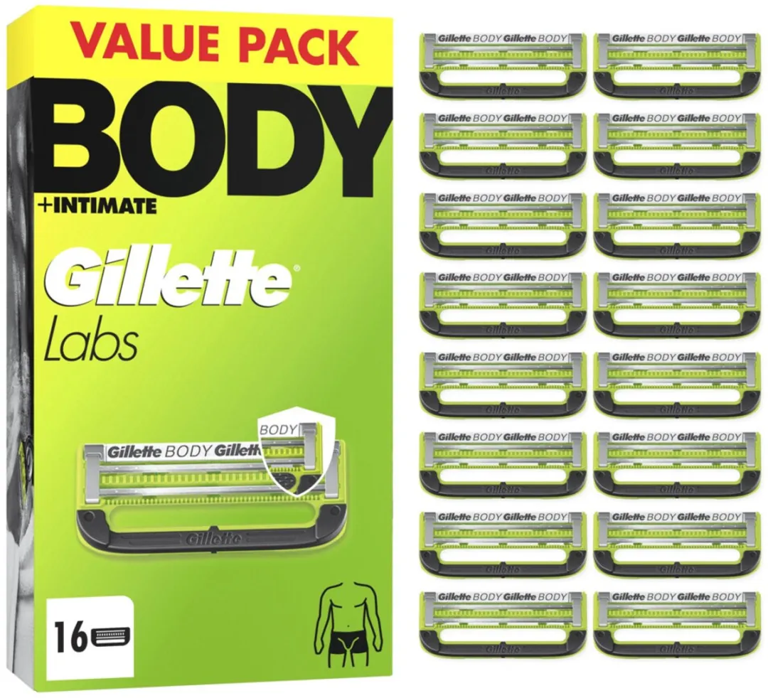 Gillette Labs Body+ Intieme Scheermesjes 16 Stuks