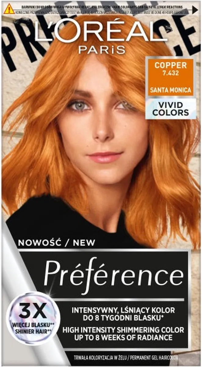 L'Oréal Paris Preference Vivid Colors Haarverf 7.432 Koper