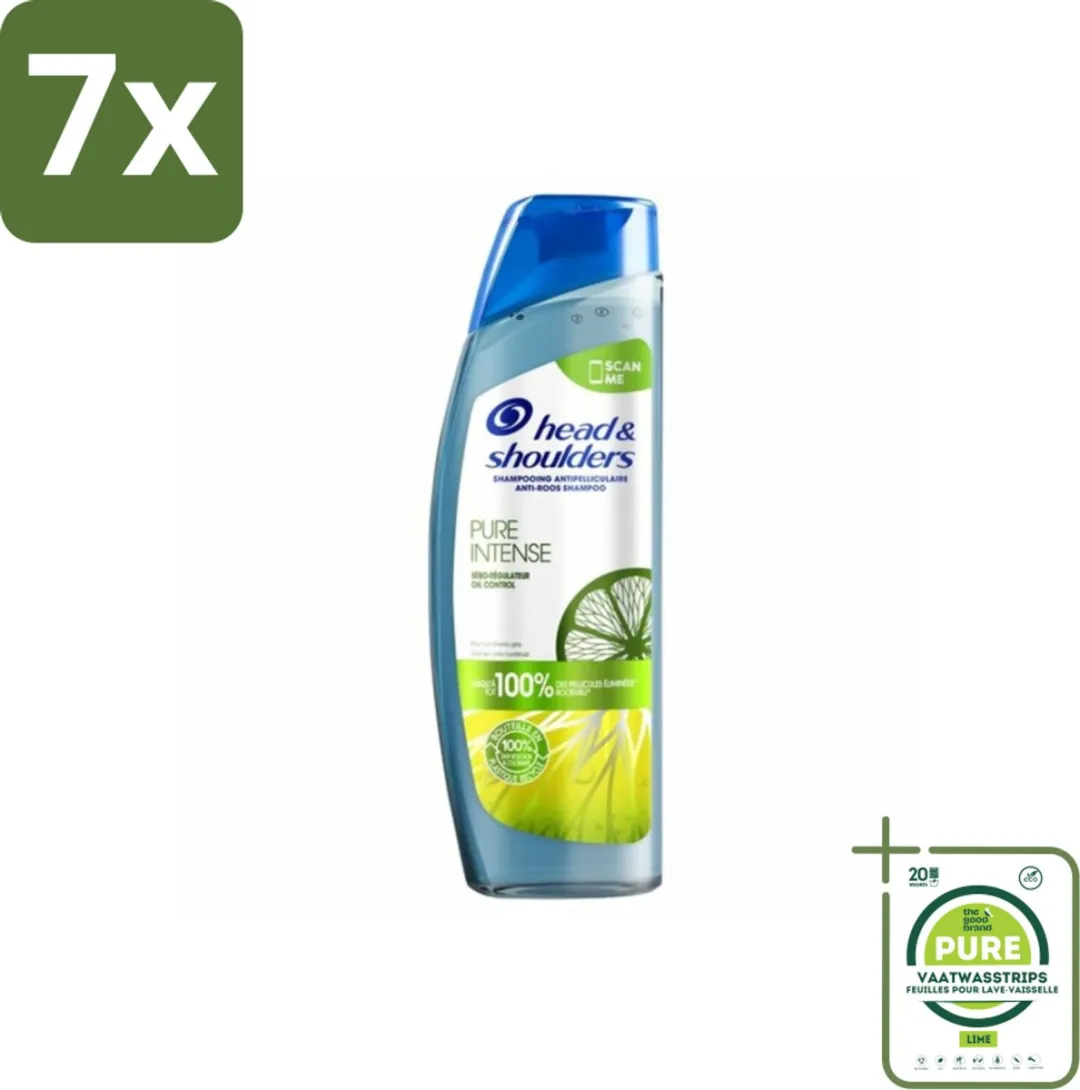 Head & Shoulders Anti-Roos Shampoo Pure Intense 250ml - 7 Stuks