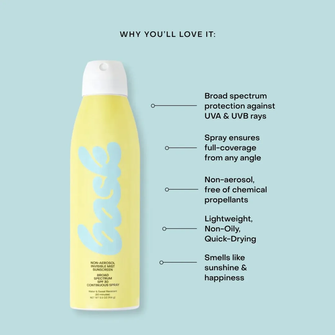 AMICI Cosmetics Bask SPF 30 Non-Aerosol Spray 156g - Vanille & Kokos