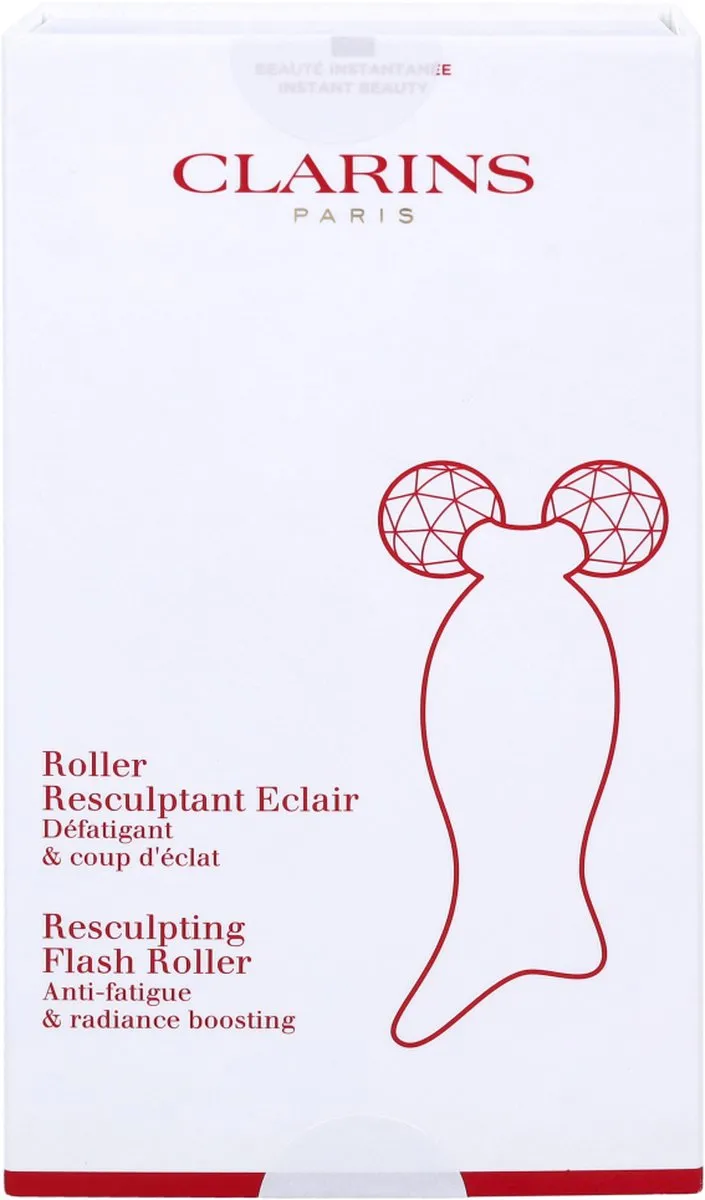 Clarins Resculpting Flash Roller Gezichtsroller - Rood/Wit
