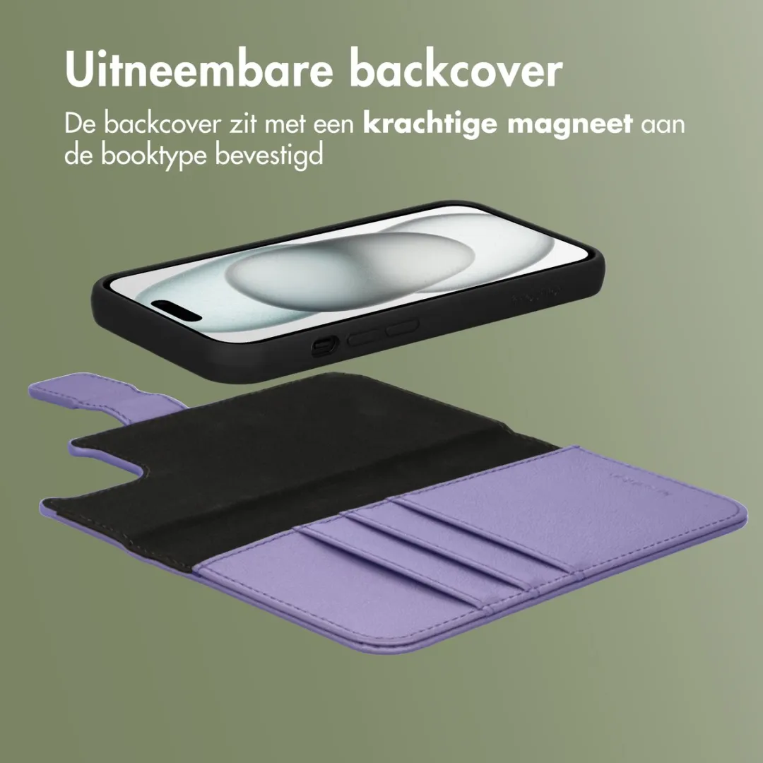 Imoshion iPhone 15 Hoesje 2-in-1 Bookcase - Paars