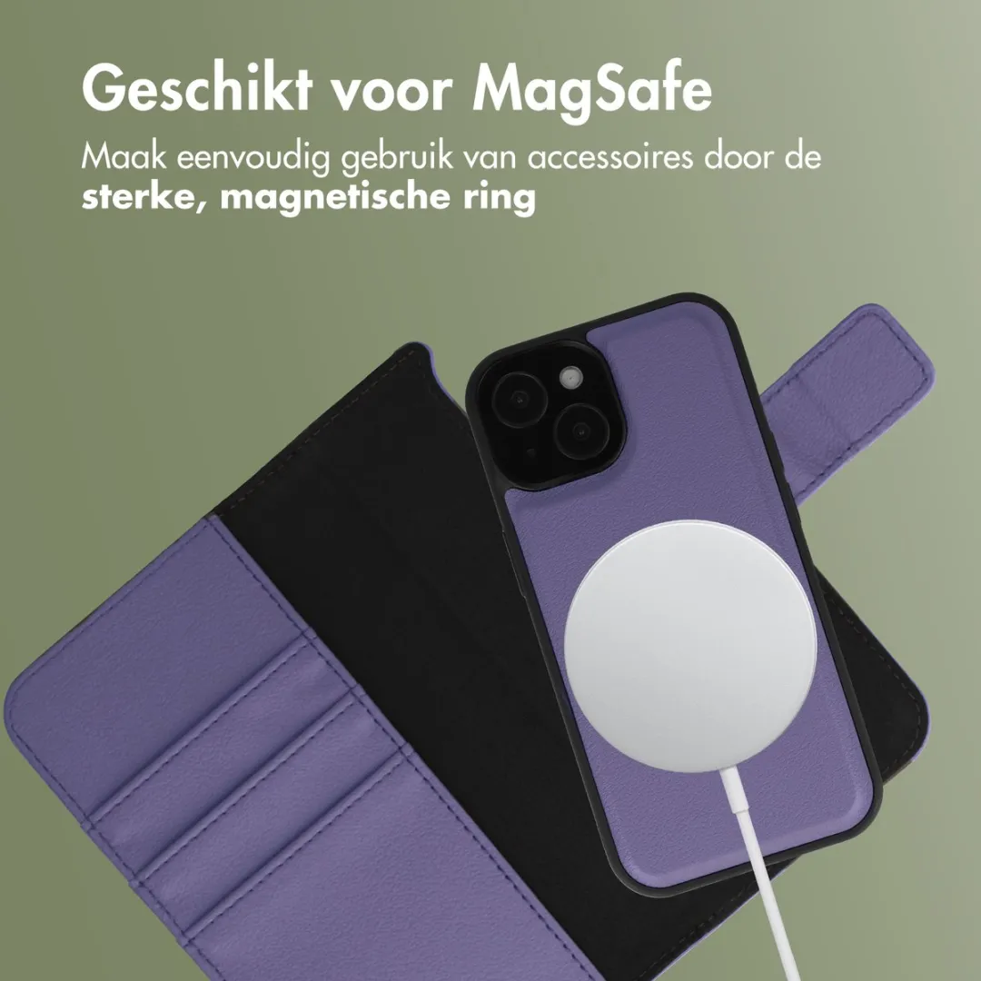 Imoshion iPhone 15 Hoesje 2-in-1 Bookcase - Paars