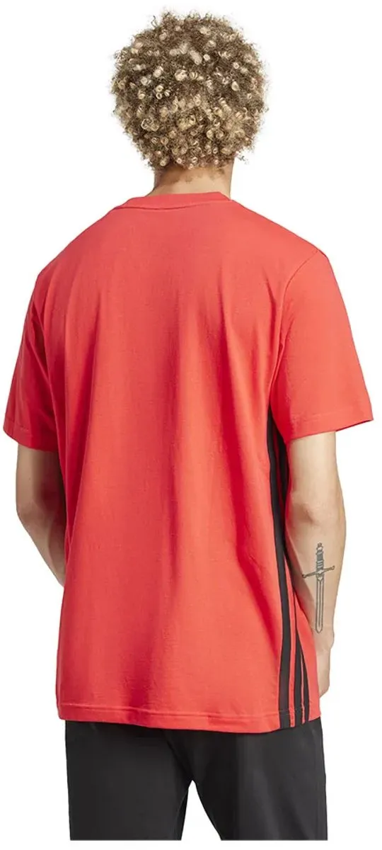 adidas M 3S SJ T Heren T-shirt - Rood L
