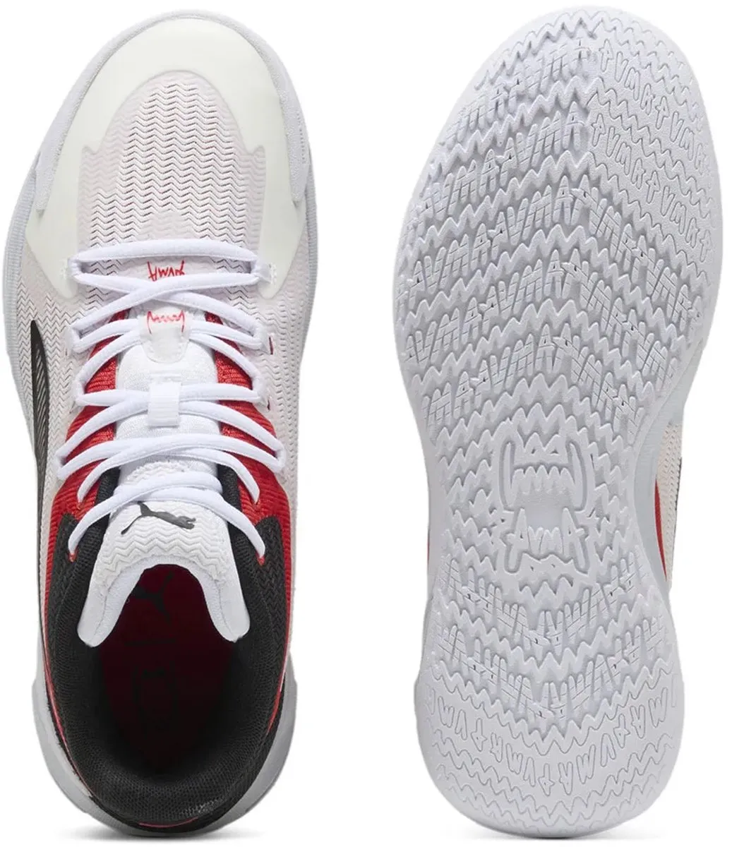 PUMA Dagger Basketbalschoenen - Wit/Rood - EU 41