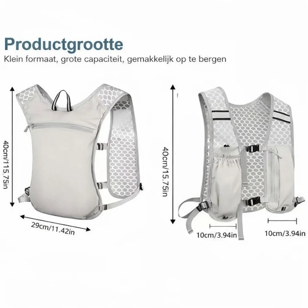RedParrot Fiets & Hardloop Vest Zilver - One Size