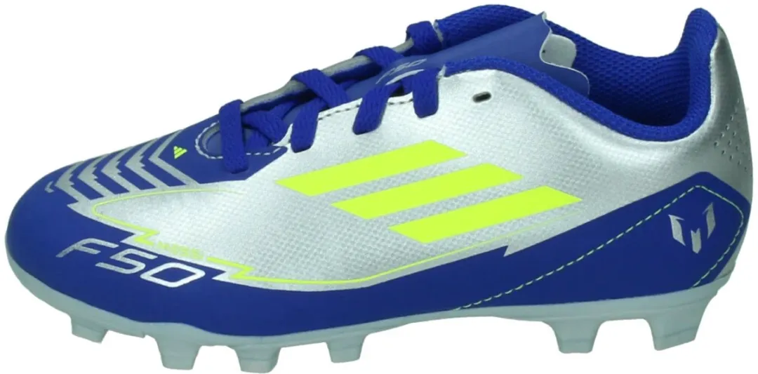 adidas F50 Club FG/MG J Messi Voetbalschoenen JR 38 - Zilver